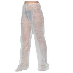 Pantaloni drenaj limfatic PRIMA, presoterapie, de unica folosinta, PPSB, albi, 74x145 cm, cu talpa inchisa